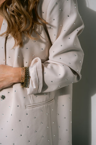 Claudien Strass Blazer Beige