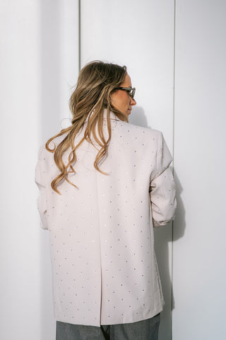 Claudien Strass Blazer Beige