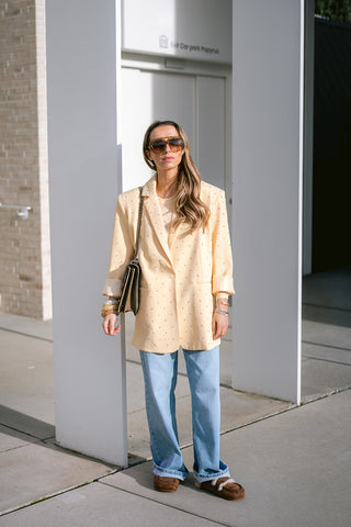 Claudien Strass Blazer Yellow