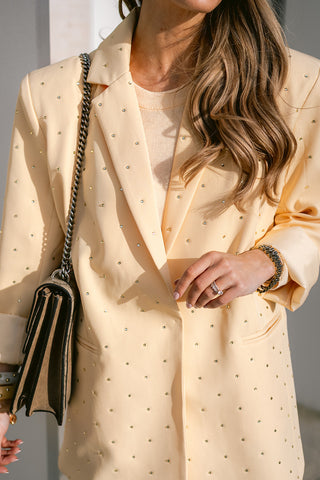Claudien Strass Blazer Yellow