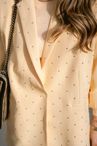 Claudien Strass Blazer Yellow