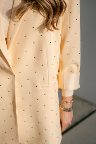 Claudien Strass Blazer Yellow