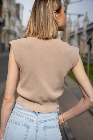 Cloud Knit Top Taupe