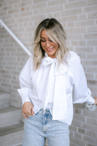 Crysta Strass Jeans Blue