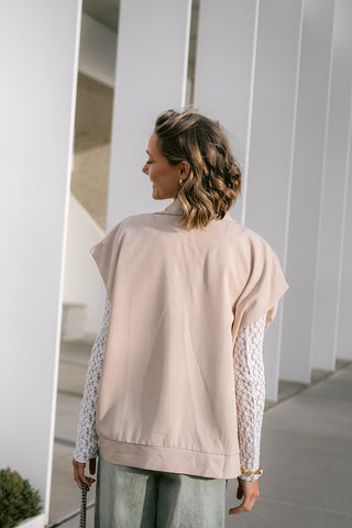 Cyra Waist Coat Beige