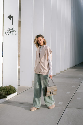 Cyra Waist Coat Beige