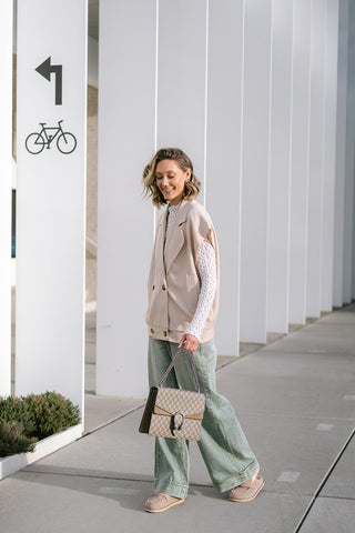 Cyra Waist Coat Beige