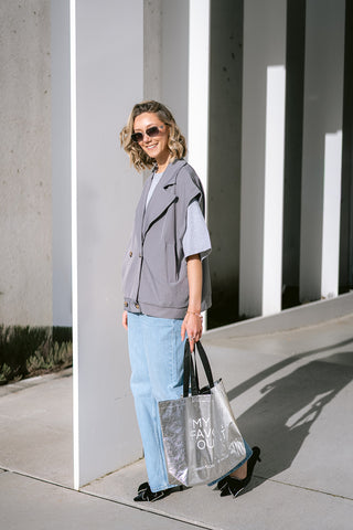 Cyra Waist Coat Grey