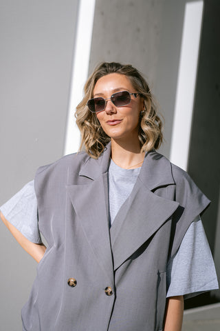 Cyra Waist Coat Grey