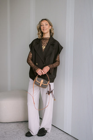 Cyra Waist Coat Brown