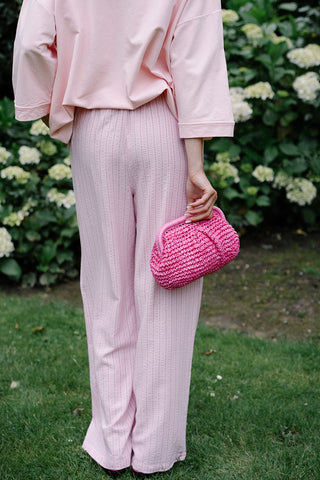 Dave Striped Trousers Pink