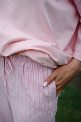 Dave Striped Trousers Pink