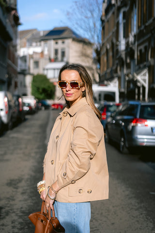 Donna Short Trench Coat Beige