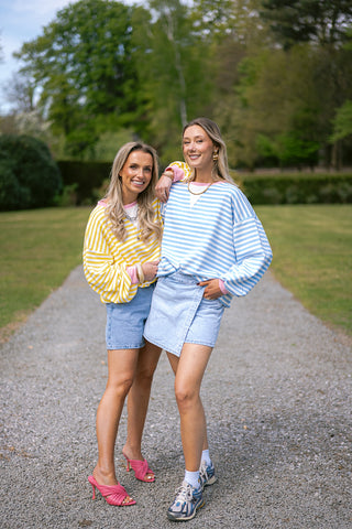 Dori Striped Sweater Blue