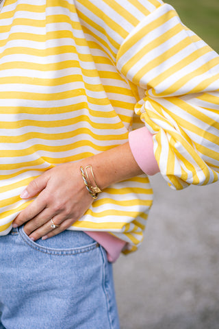 Dori Striped Sweater Yellow