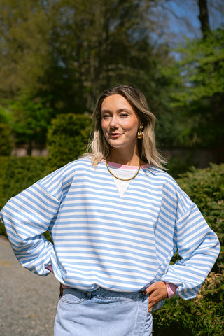 Dori Striped Sweater Blue
