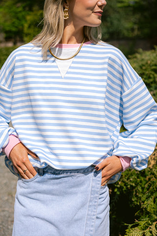 Dori Striped Sweater Blue