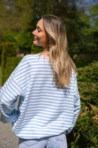 Dori Striped Sweater Blue