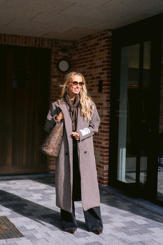 Drea Triangular Scarf Brown