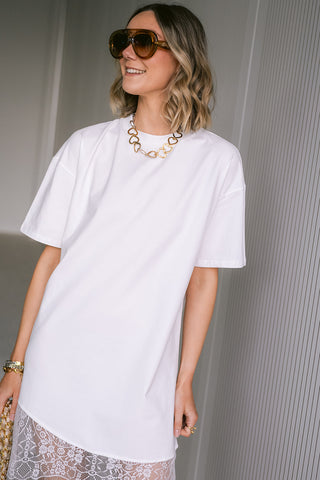 Eli T-shirt Dress White