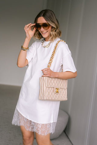 Eli T-shirt Dress White