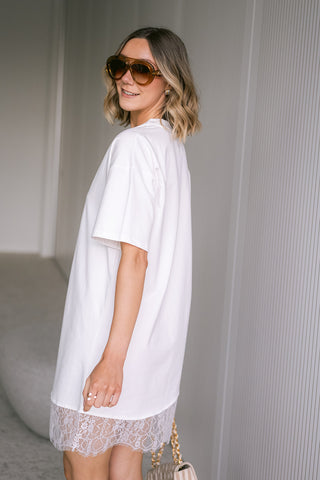 Eli T-shirt Dress White