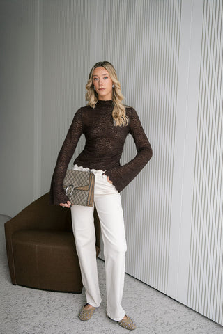 Elias Lace Top Brown