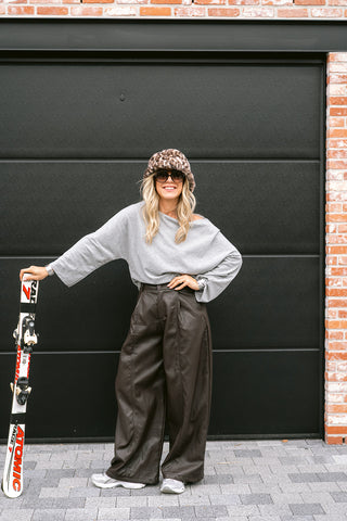 Elouane Grey T-Shirt Off Shoulder