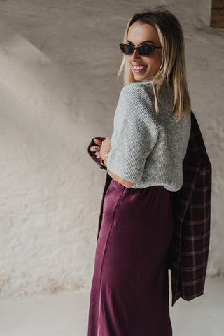 Els Skirt Burgundy