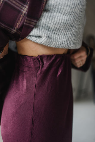 Els Skirt Burgundy