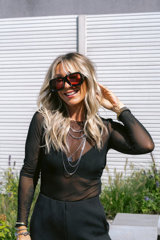 Elsa Sheer Top Black