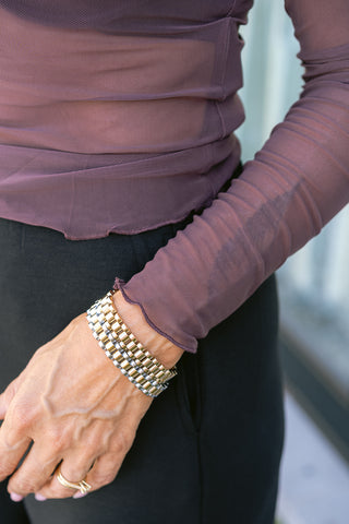 Elsa Sheer Top Burgundy