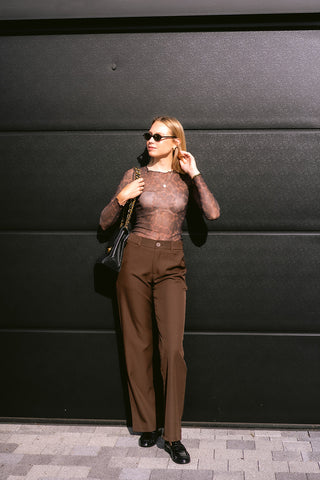 Elsa Sheer Top Leopard