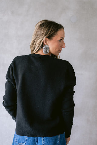 Eustache Epaulette Knit Black