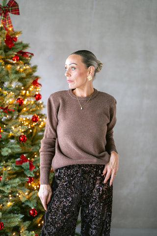 Eustache Epaulette Knit Brown