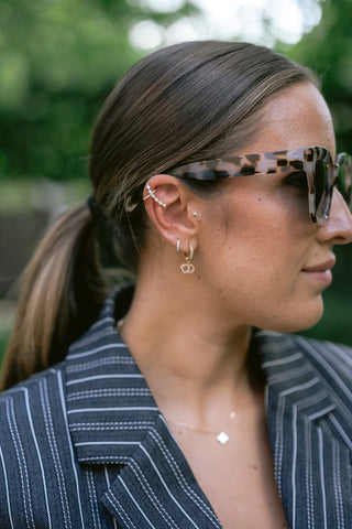 Eve Striped Suit Grey