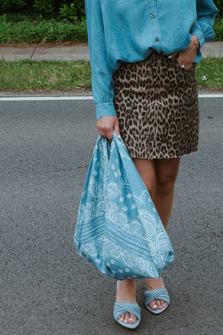 Fanni Denim Skirt Leopard