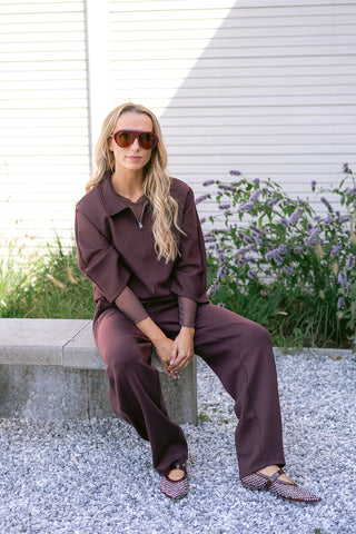 Frankie Barrel Joggers Burgundy