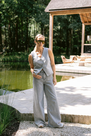 Giovani Palazzo Trousers Grey