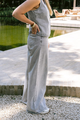 Giovani Palazzo Trousers Grey