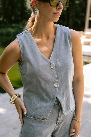 Giovani Gilet Grey