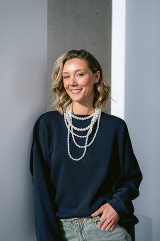 Inès-Marie Sweater Navy Blue