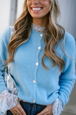 Jasper Lace Top Light Blue