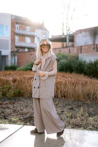 Jasper Lace Top Taupe