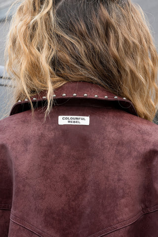 Jo Suede Jacket Bordeaux