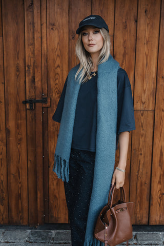 Juno Knit Scarf Blue