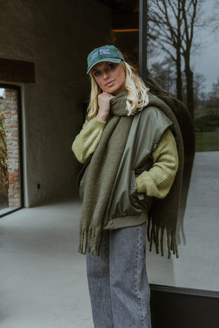 Juno Knit Scarf Khaki