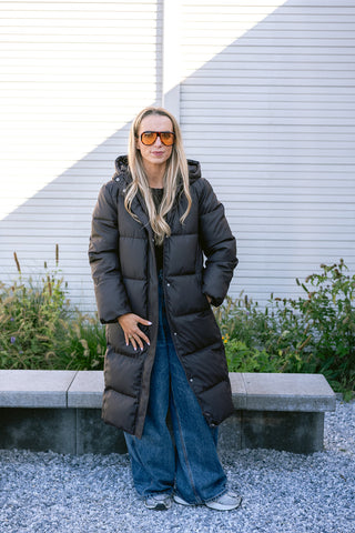 Kamma Long Puffer Coat Brown