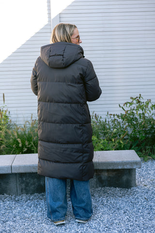 Kamma Long Puffer Coat Brown
