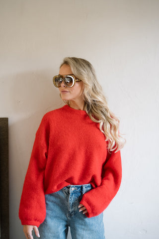 Kenzi Balloon Knit Red